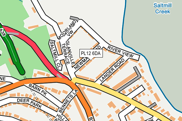 PL12 6DA map - OS OpenMap – Local (Ordnance Survey)