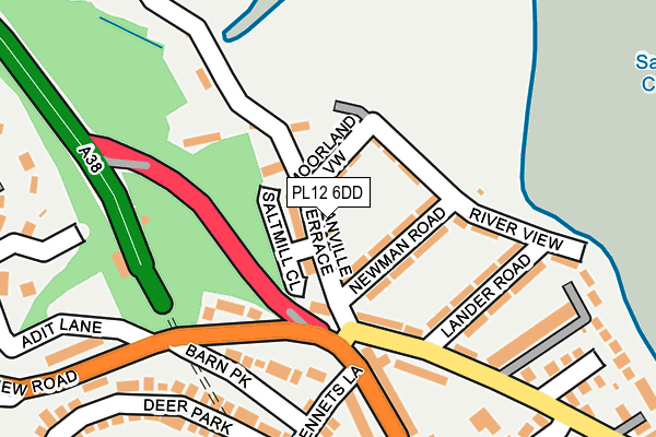 PL12 6DD map - OS OpenMap – Local (Ordnance Survey)