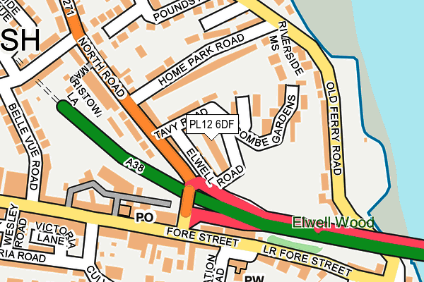 PL12 6DF map - OS OpenMap – Local (Ordnance Survey)