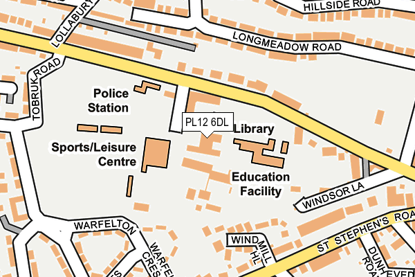 PL12 6DL map - OS OpenMap – Local (Ordnance Survey)