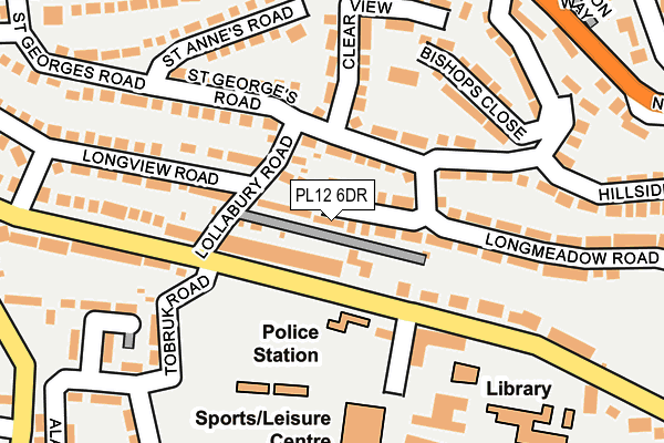 PL12 6DR map - OS OpenMap – Local (Ordnance Survey)
