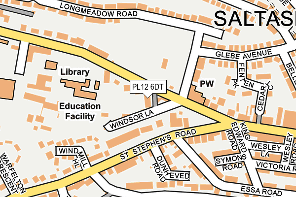PL12 6DT map - OS OpenMap – Local (Ordnance Survey)