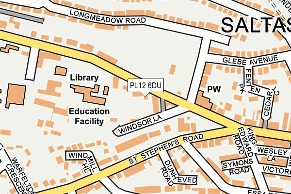 PL12 6DU map - OS OpenMap – Local (Ordnance Survey)