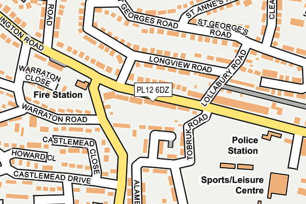 PL12 6DZ map - OS OpenMap – Local (Ordnance Survey)