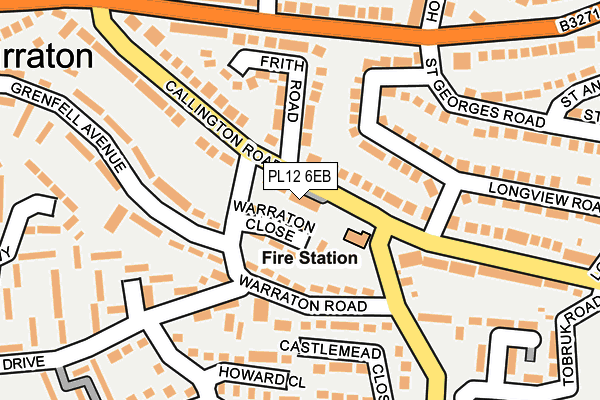 PL12 6EB map - OS OpenMap – Local (Ordnance Survey)