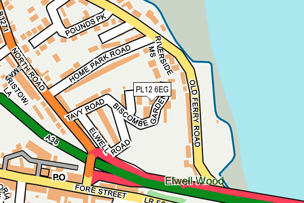 PL12 6EG map - OS OpenMap – Local (Ordnance Survey)