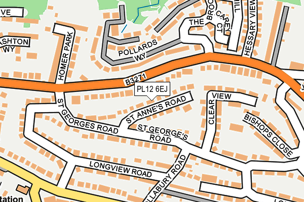 PL12 6EJ map - OS OpenMap – Local (Ordnance Survey)