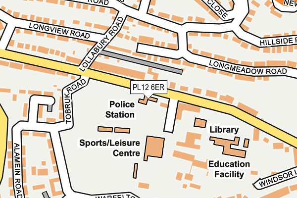 PL12 6ER map - OS OpenMap – Local (Ordnance Survey)