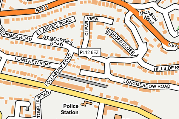 PL12 6EZ map - OS OpenMap – Local (Ordnance Survey)