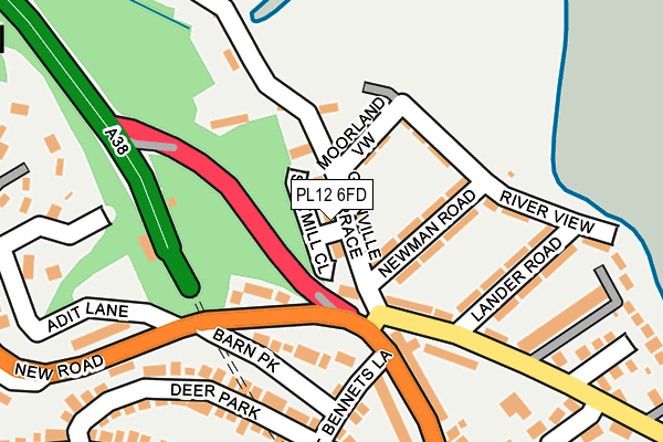 PL12 6FD map - OS OpenMap – Local (Ordnance Survey)