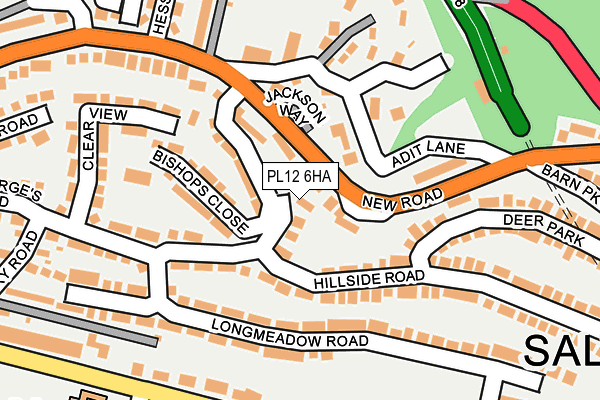 PL12 6HA map - OS OpenMap – Local (Ordnance Survey)