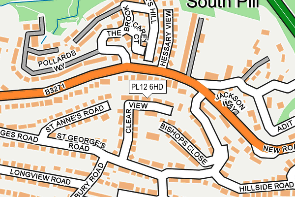 PL12 6HD map - OS OpenMap – Local (Ordnance Survey)