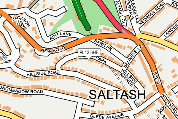 PL12 6HE map - OS OpenMap – Local (Ordnance Survey)