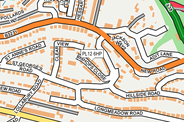PL12 6HP map - OS OpenMap – Local (Ordnance Survey)