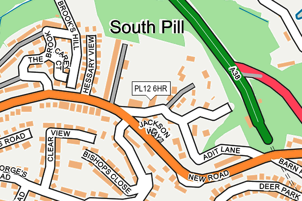 PL12 6HR map - OS OpenMap – Local (Ordnance Survey)