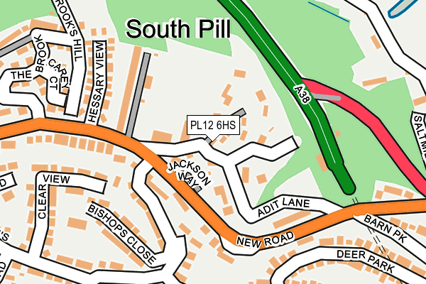 PL12 6HS map - OS OpenMap – Local (Ordnance Survey)