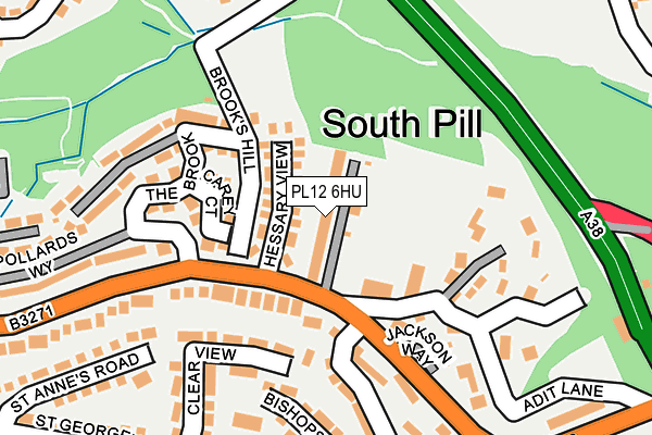 PL12 6HU map - OS OpenMap – Local (Ordnance Survey)