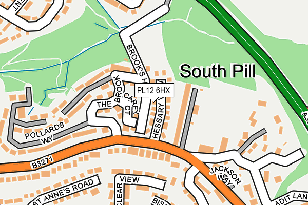 PL12 6HX map - OS OpenMap – Local (Ordnance Survey)
