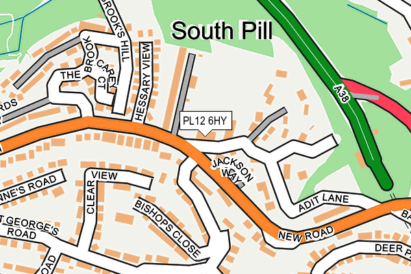 PL12 6HY map - OS OpenMap – Local (Ordnance Survey)