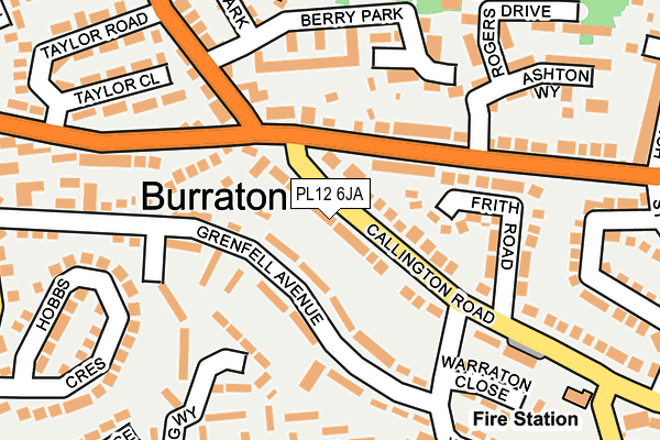 PL12 6JA map - OS OpenMap – Local (Ordnance Survey)