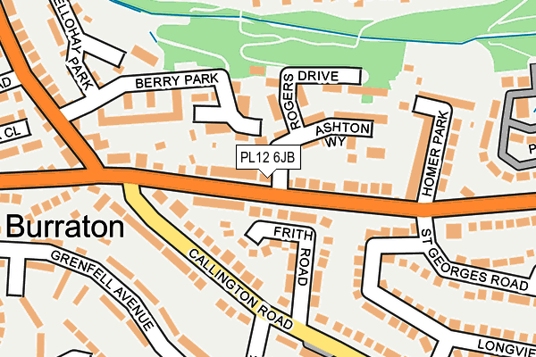 PL12 6JB map - OS OpenMap – Local (Ordnance Survey)