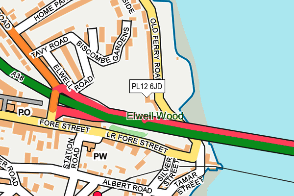 PL12 6JD map - OS OpenMap – Local (Ordnance Survey)