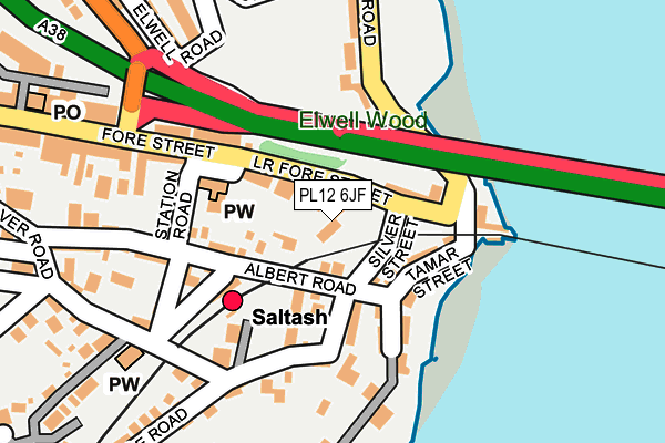 PL12 6JF map - OS OpenMap – Local (Ordnance Survey)