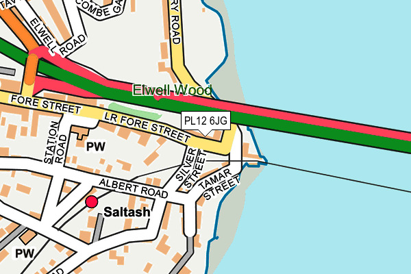PL12 6JG map - OS OpenMap – Local (Ordnance Survey)