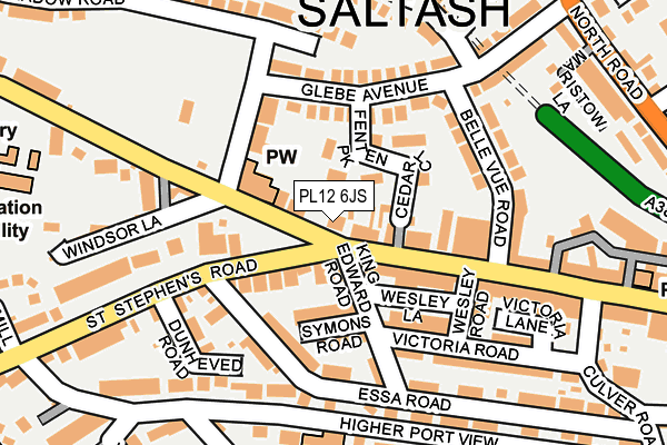 PL12 6JS map - OS OpenMap – Local (Ordnance Survey)