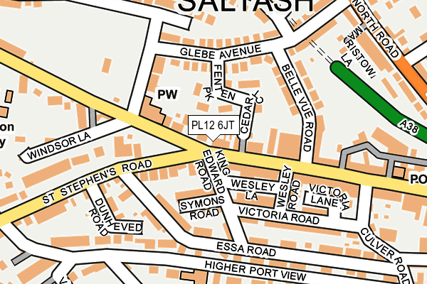 PL12 6JT map - OS OpenMap – Local (Ordnance Survey)