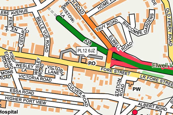 PL12 6JZ map - OS OpenMap – Local (Ordnance Survey)