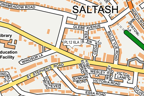 PL12 6LA map - OS OpenMap – Local (Ordnance Survey)