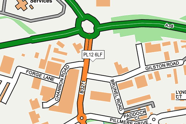 PL12 6LF map - OS OpenMap – Local (Ordnance Survey)