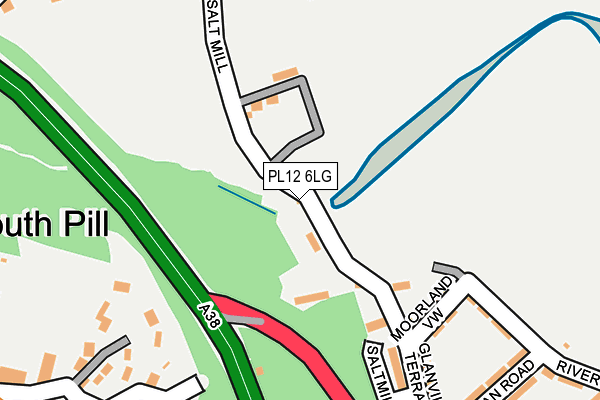 PL12 6LG map - OS OpenMap – Local (Ordnance Survey)