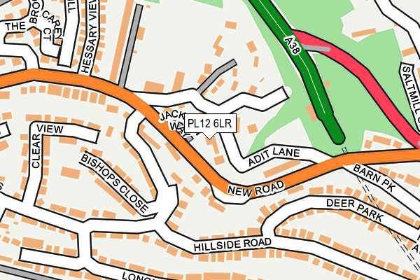 PL12 6LR map - OS OpenMap – Local (Ordnance Survey)