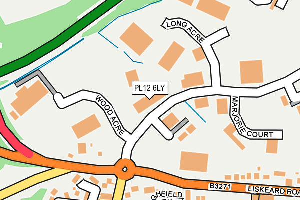 PL12 6LY map - OS OpenMap – Local (Ordnance Survey)