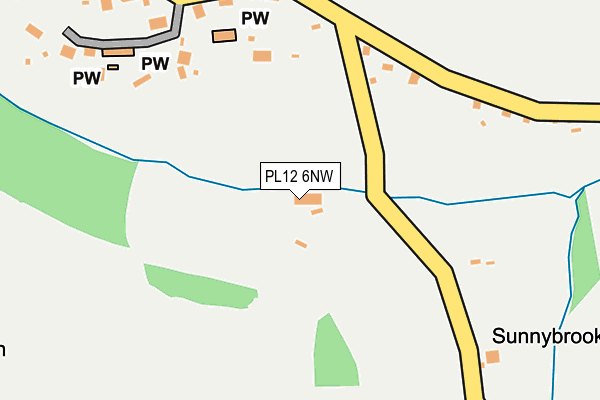 PL12 6NW map - OS OpenMap – Local (Ordnance Survey)