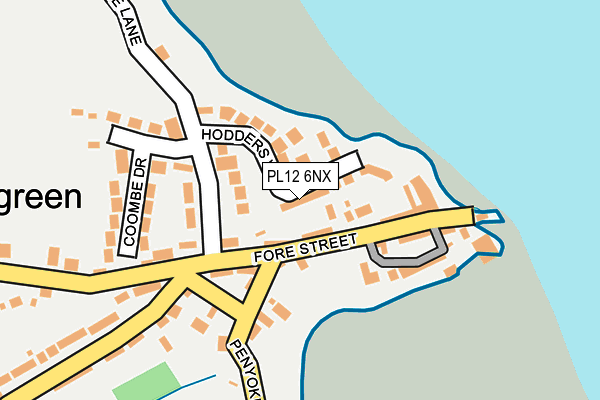 PL12 6NX map - OS OpenMap – Local (Ordnance Survey)