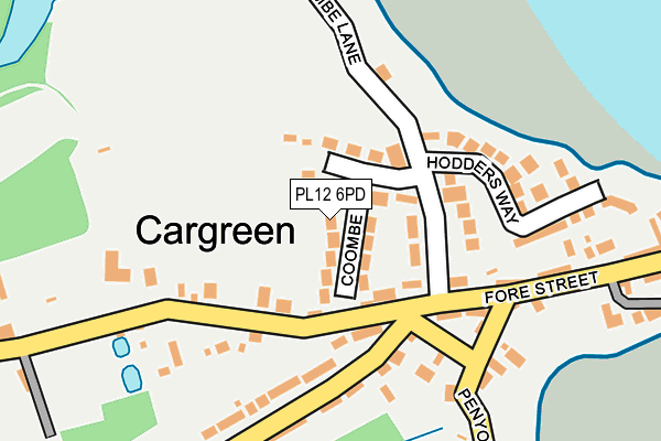 PL12 6PD map - OS OpenMap – Local (Ordnance Survey)