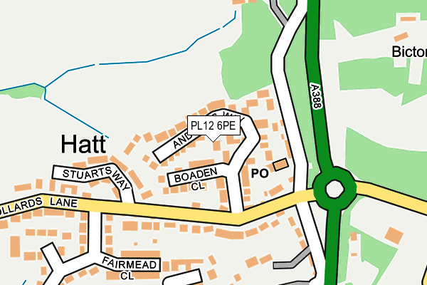 PL12 6PE map - OS OpenMap – Local (Ordnance Survey)