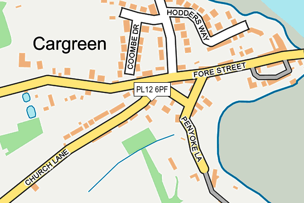 PL12 6PF map - OS OpenMap – Local (Ordnance Survey)