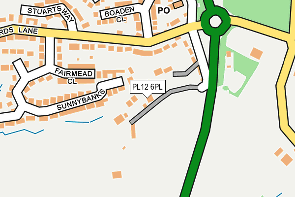 PL12 6PL map - OS OpenMap – Local (Ordnance Survey)