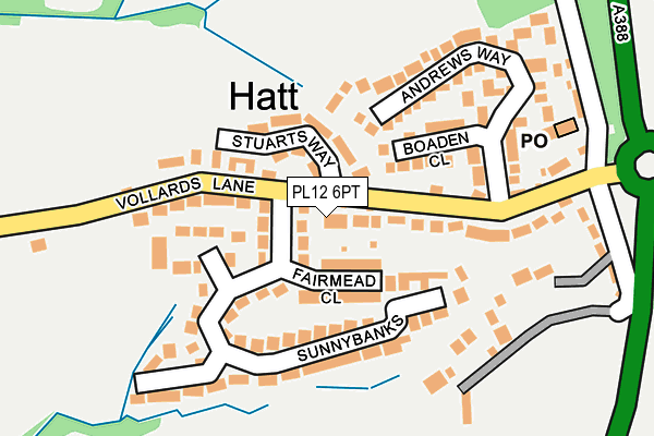 PL12 6PT map - OS OpenMap – Local (Ordnance Survey)