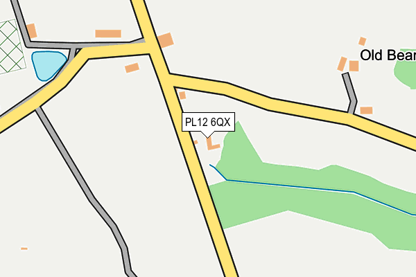 PL12 6QX map - OS OpenMap – Local (Ordnance Survey)