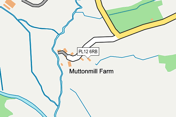 PL12 6RB map - OS OpenMap – Local (Ordnance Survey)