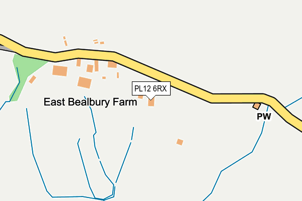 PL12 6RX map - OS OpenMap – Local (Ordnance Survey)