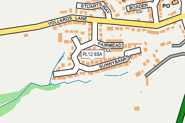 PL12 6SA map - OS OpenMap – Local (Ordnance Survey)