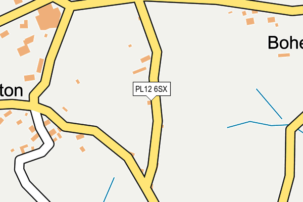 PL12 6SX map - OS OpenMap – Local (Ordnance Survey)