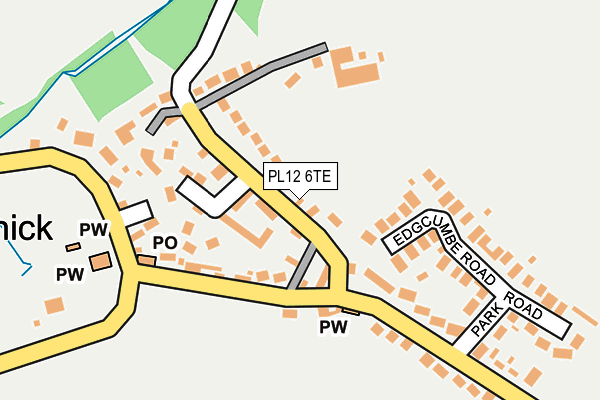 PL12 6TE map - OS OpenMap – Local (Ordnance Survey)