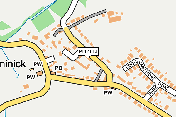 PL12 6TJ map - OS OpenMap – Local (Ordnance Survey)